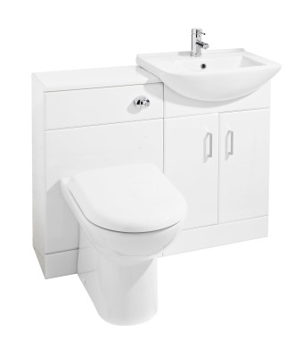 Nuie Saturn Floorstanding Combination Unit 1063mm Wide - Gloss White