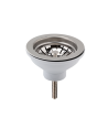 Nuie Fireclay Sinks Pull Out Basket Strainer Waste without Overflow, Kitchen Sink Waste Strainer, Chrome,90mm