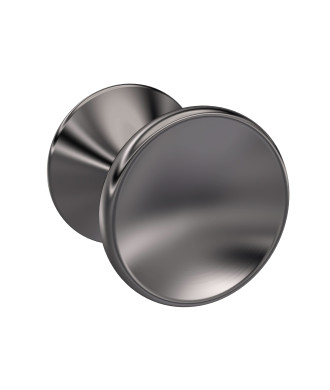 Nuie Indented Round Knob, Crafted from High-quality Zamac, Durable Bathroom Accessories, Brushed Pewter