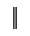 iBathUK Apex Vertical Single Panel Slim Flat Radiator, Wall Mounted Designer Radiator with Angled Valve, Matt White, 1800mm x...