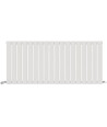 iBathUK Apex Horizontal Single Panel Slim Flat Radiator, Wall Mounted Designer Radiator with Angled Valve, Matt White, 600mm ...