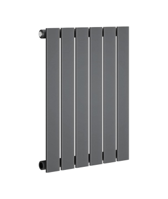 iBathUK Apex Horizontal Single Panel Slim Flat Radiator, Wall Mounted Designer Radiator, High Heat Output, Matt White, 600mm ...