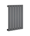 iBathUK Apex Horizontal Single Panel Slim Flat Radiator, Wall Mounted Designer Radiator, High Heat Output, Matt White, 600mm ...