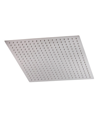 Hudson Reed Fixed Shower Heads Fixed Head, Square Minimalist Design, Shower Accessories, Chrome, 400mmX400mm