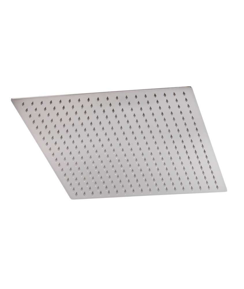 Hudson Reed Fixed Shower Heads Fixed Head, Square Minimalist Design, Shower Accessories, Chrome, 400mmX400mm