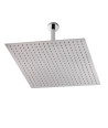 Hudson Reed Fixed Shower Heads Ceiling Mounted Head & Arm, Square Design, Shower Accessories, Chrome, 400mmX400mm