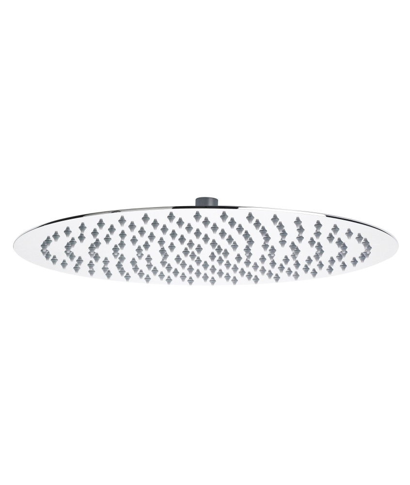 Hudson Reed Fixed Shower Heads Fixed Head, Round Minimalist Design, Shower Accessories, Chrome, 400mm Diameter