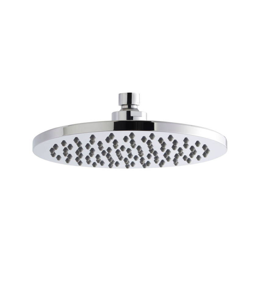 Nuie 200mm Diameter Round Fixed Shower Head - Chrome