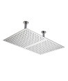 Hudson Reed Fixed Shower Heads Ceiling-Mounted Fixed Head, Rectangular Minimalist Design, Shower Accessories, Chrome, 600mmX4...