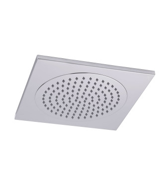 Hudson Reed Fixed Shower Heads Ceiling Tile Fixed Head, Square Minimalist Design, Shower Accessories, Chrome, 370mmX370mm