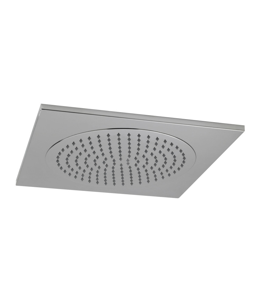 Hudson Reed Fixed Shower Heads Ceiling Tile Fixed Head, Square Minimalist Design, Shower Accessories, Chrome, 500mmX500mm