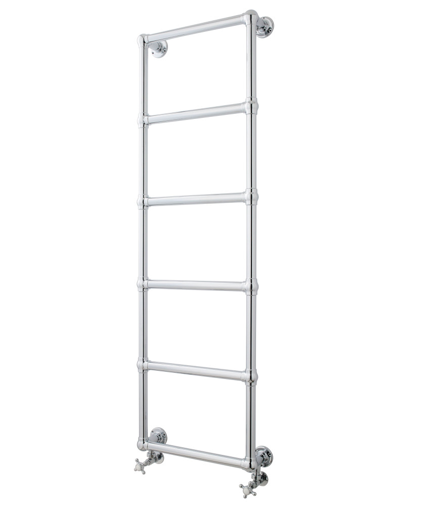 Old London Wall Hung Heated Towel Rails Countess, Stylish Heated Towel Rail, Chrome, 1550 x 600mm
