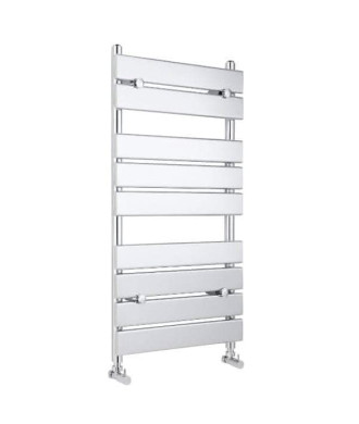 Nuie Piazza Heated Towel Radiator Rail, Wall Mounted, Bathroom Radiator for Towel Warming, 950mm x 500mm, Chrome