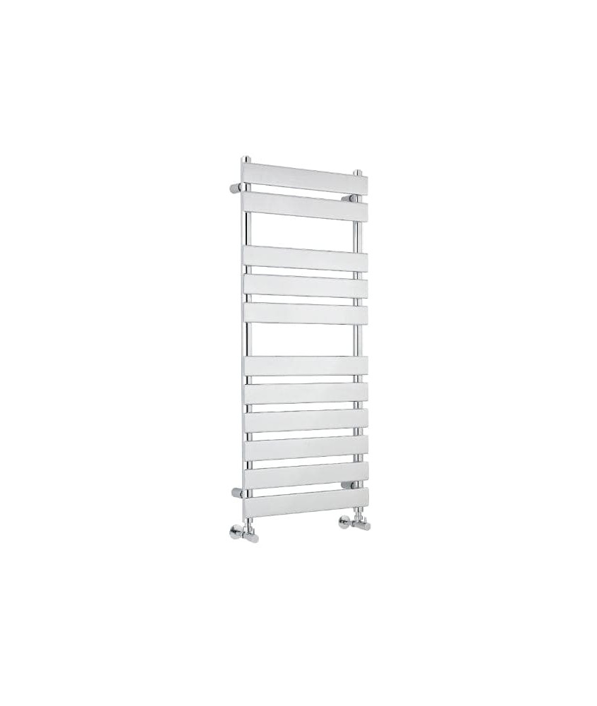 Nuie Piazza Heated Towel Radiator Rail, Wall Mounted, Bathroom Radiator for Towel Warming, 1200mm x 500mm, Chrome