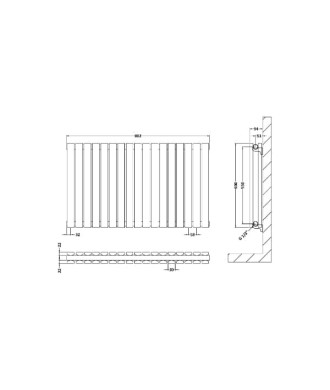 Horizontal Double Panel Radiator 600 x 992