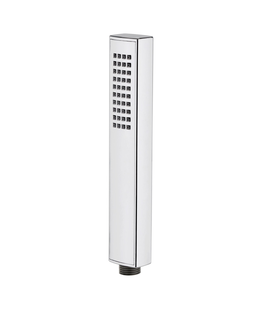 Nuie Minimalist Easy Clean Rectangular Shower Handset - Chrome