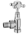 Nuie Crosstop Angled Radiator Valves Pair - Chrome