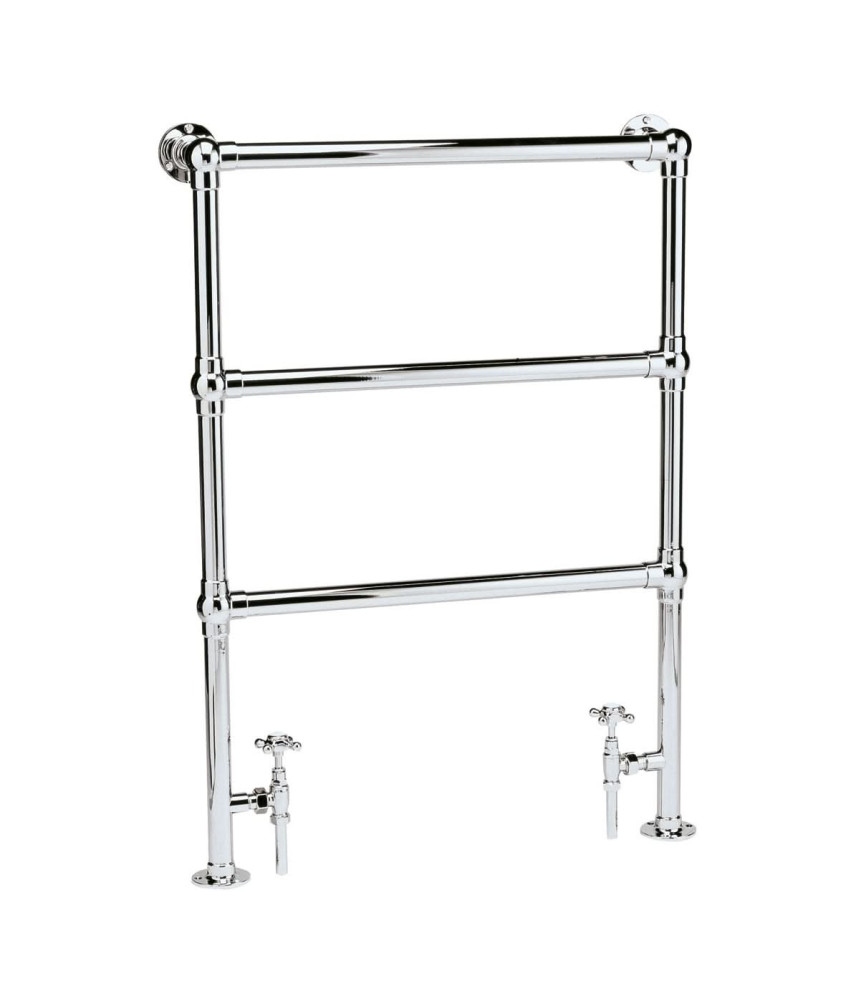 Old London Heated Towel Rails Countess, Stylish Heated Towel Rail, Traditional Radiator, Chrome, 966 x 676mm