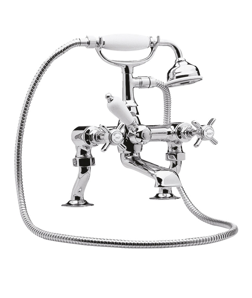 Nuie Beaumont Luxury Cranked Bath Shower Mixer Tap - Chrome
