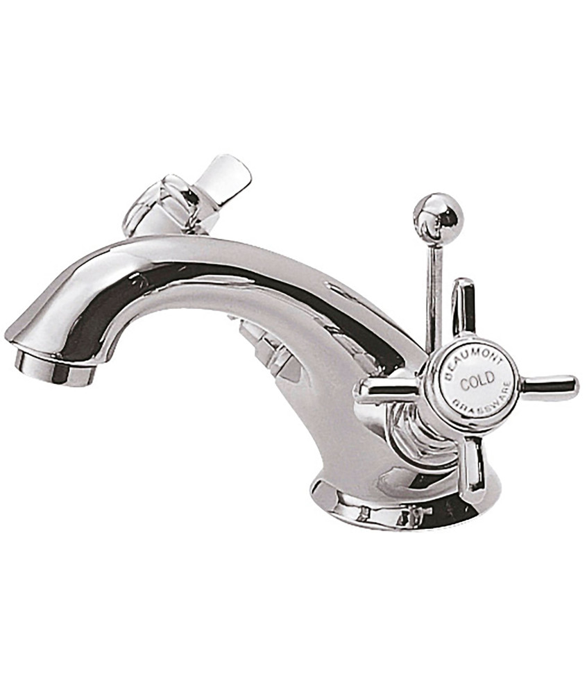 Nuie Beaumont Luxury Mono Basin Mixer Tap with Pop Up Waste - Chrome