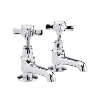 Nuie Beaumont Basin Pillar Taps - Chrome