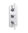Nuie Victorian Triple Handle Concealed Shower Valve - Chrome