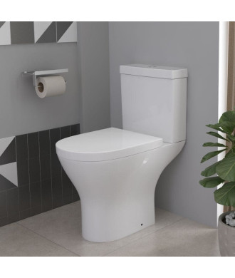 Palma Ceramic Close Coupled Toilet - White