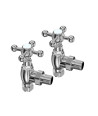 Victoria Traditional Angled Radiator Valve Pair - Chrome