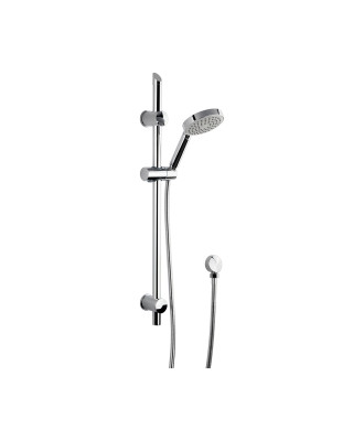 Nuie Modern 820mm High Slider Rail Shower Kit With Handset - Chrome