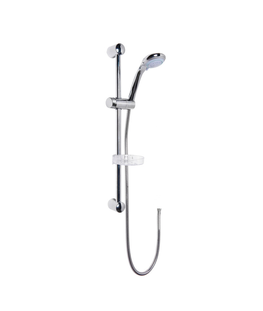 Nuie Modern 600mm High Shower Slider Rail Kit - Chrome