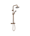 Nuie Round Thermostatic Bar Valve & Shower Kit with Dual Head, Modern Shower Accessory with High Pressure System & Anti-Scald...