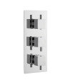 Nuie Series L Triple Handle Concealed Shower Valve - Chrome
