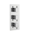 Nuie Volt Triple Handle Concealed Shower Valve With Diverter - Chrome