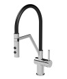 Nuie Ravi Mono Single Lever Chrome Finished Kitchen Sink Taps With Pop-Up Waste, Deck Mounted Swivel Spout Kitchen Taps, Trad...