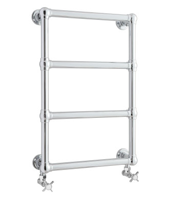 Old London Epsom Wall Mounted Heated Towel Rail Radiator, Traditional Horizontal Towel Radiator for Classic Bathrooms in Prem...