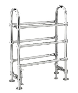 Old London Adelaide Floor Mounted Heated Towel Rail Radiator, Steel Built Traditional Horizontal Towel Radiator for Classic B...