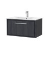 Hudson Reed Lille Wall Hung Vanity Unit with 1 Tap Hole Basin, Durable Bathroom Furniture, Compact White Sink Vanity Unit for...