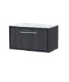 Hudson Reed Lille Countertop Vanity Unit with Marble Worktop, Durable Bathroom Furniture, Single Drawer Luxury Vanity Unit fo...