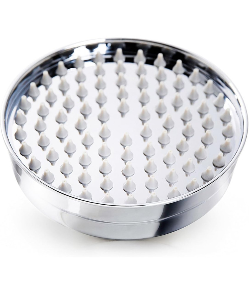 iBathUK Zeno Traditional Fixed Rainfall Shower Head Round Stainless Steel Swivel Joint, Modern Bathroom Accessories, 6 Inch