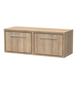 Hudson Reed Lille Wall Hung Countertop Vanity Unit, Modern Finish, Vanity Unit with Drawers and Worktop, Luxury Bathroom Vani...