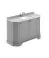 Old London Floor Standing Vanity Unit with Basin, 4 Door Angled Sink Cabinet, Grey Marble Top, 1 Tap Hole, Bathroom Vanity Un...