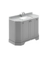 Old London Floor Standing 4 Door Angled Vanity Unit with Grey Marble Top with Soft Close Doors, Traditional Bathroom Vanity U...