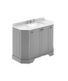Old London Floor Standing Vanity Unit with Basin, 4 Door Angled Cabinet, 3 Tap Hole White Marble Top, Classic Bathroom Sink V...