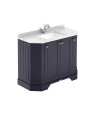 Old London Floor Standing Vanity Unit with Basin, 4 Door Angled Design, 1 Tap Hole, White Marble Top, Traditional Bathroom Si...