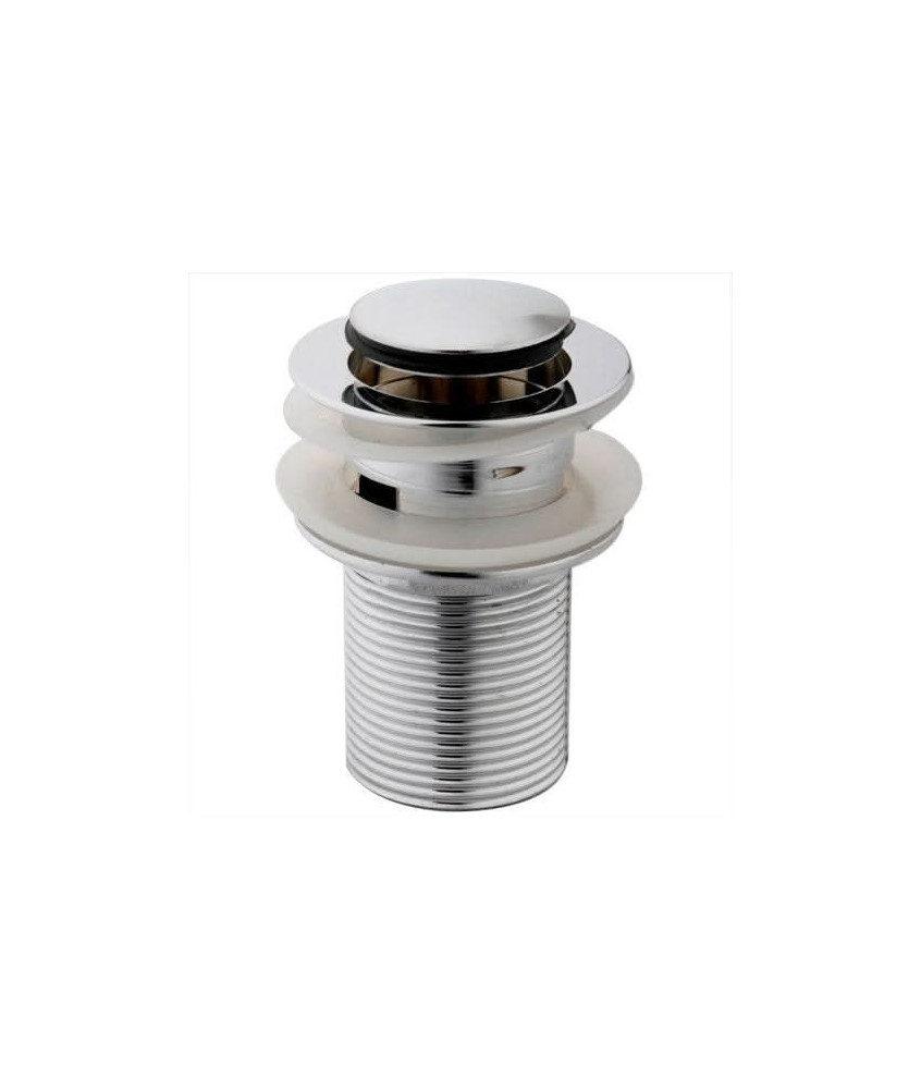 iBathUK Nexel Pop Up Slotted Bathroom Sink Waste Click Clack Plug, Modern Bathroom Basin Waste and Trap, Chrome