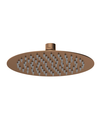 Nuie Round Fixed Shower Head 200mm Diameter, Stylish Stainless Steel Rainfall Shower Head for Modern Bathrooms, Brushed Bronze