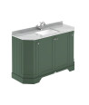 Old London Floor Standing Vanity Unit with Basin 1 Tap Hole and Grey Marble Top, Durable 4 Door Angled Traditional Sink Vanit...