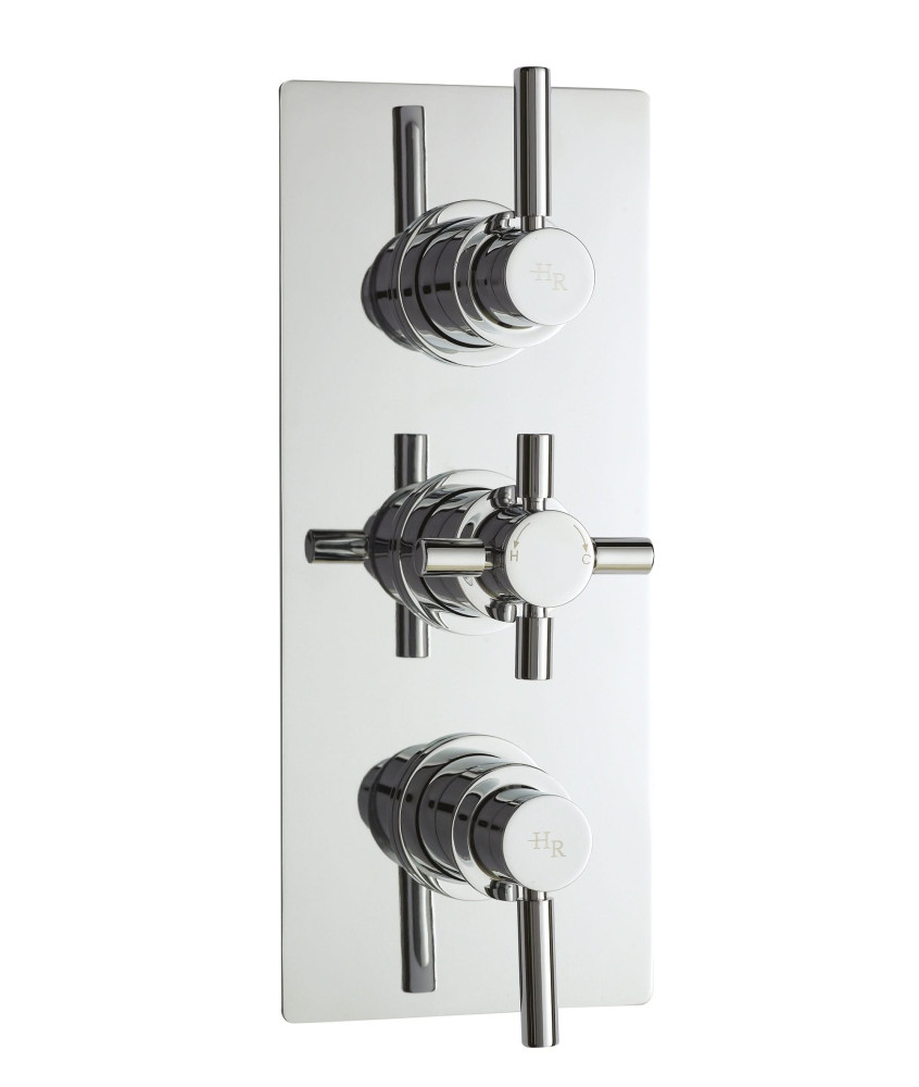 Hudson Reed Tec Pura Triple Thermostatic Shower Valve, Reliable Traditional Thermostatic Shower with Accurate Flow Control, C...