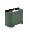 Old London Floor Standing Vanity Unit with Basin 3 Tap Hole Black Marble Top, Durable 4 Soft Close Door Angled Traditional Ba...