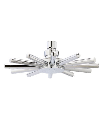 Hudson Reed Fixed Shower Heads Fixed Head, Unique Cloudburst Rainfall Shower Head in Chrome